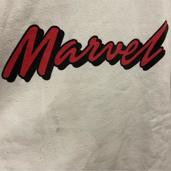 Marvel Cropped White Sweater Size XL - Picture 9 of 12